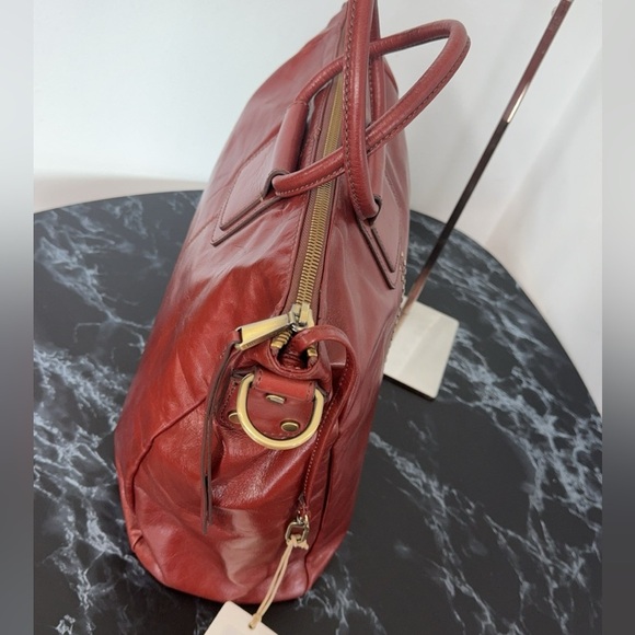 HOBO Sheila Satchel Henna Leather Large Handbag Fits IPad Laptop MISSING STRAP - Picture 5 of 12